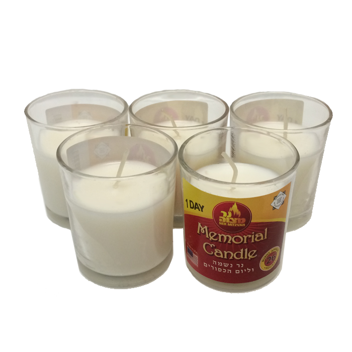 Yahrzeit Yizkor Candles Set Of 5