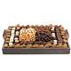 Truffles, Viennese crunch, roasted cashews, pistachios and more on a wooden tray from shiva.com. Kosher