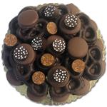 36 pieces of premium chocolate dipped pretzels, Oreos, and Nutter Butter cookies platter from shiva.com.