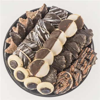 BDR02S-1 small black and white cookie platter 1