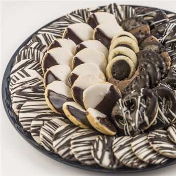 BDR02L-1 large black and white cookie platter 1