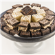 BDR09S-1 small brownie platter with white and dark chocolate drizzle