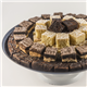 BDR09L-1 large brownie platter with white and dark chocolate drizzle 2