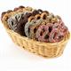 Basket of 24 double dipped chocolate pretzels topped with premium sprinkles, nuts and more from shiva.com. Kosher